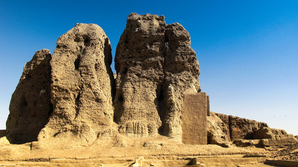 View to Western Deffufa temple in Kerma, Nubia, Sudan