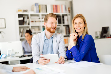Obraz premium Business people office daily routine