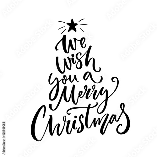 we wish you a merry christmas typography greeting card text brush vector for gift - Christmas Overlays we wish you a merry christmas typography greeting card text brush vector for gift - Christmas Overlays
