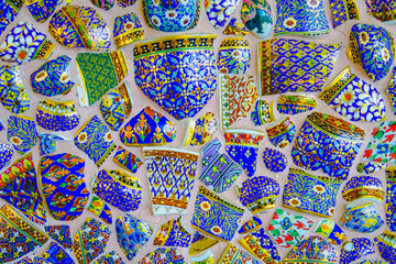 Colorful mosaic pattern background. Made from ceramic of Thai at Wat Phasornkaew in Thailand. Photo taken on: 29 November , 2016