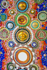 Colorful mosaic pattern background. Made from ceramic of Thai at Wat Phasornkaew in Thailand. Photo taken on: 29 November , 2016