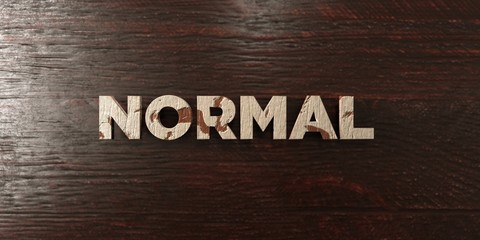 Normal - grungy wooden headline on Maple  - 3D rendered royalty free stock image. This image can be used for an online website banner ad or a print postcard.