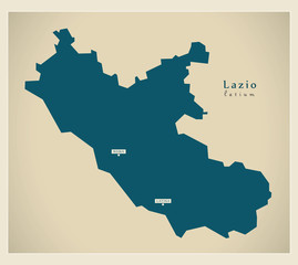 Modern Map - Lazio IT Italy - obrazy, fototapety, plakaty