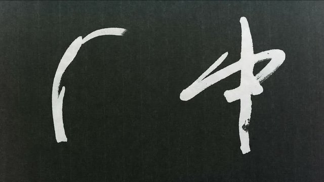 Handwriting of Chinese characters, "CHINA"