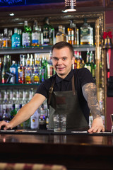Beautiful stylish bartender