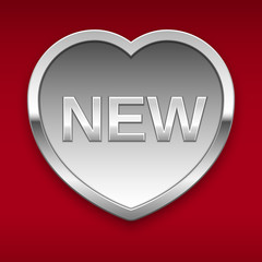 New silver badge, vector