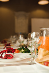 wedding banquet in a restaurant - wedding decorations