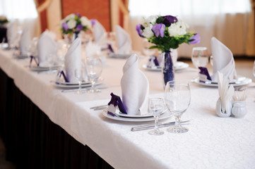 wedding banquet in a restaurant - wedding decorations