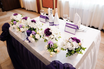 wedding banquet in a restaurant - wedding decorations