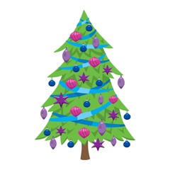 Christmas tree vector.