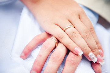Obraz na płótnie Canvas Wedding details - wedding rings