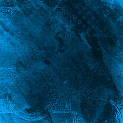 Grunge blue wall background or texture