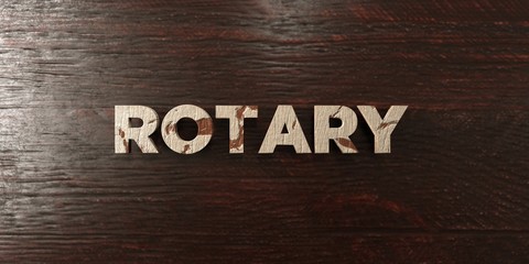 Rotary - grungy wooden headline on Maple  - 3D rendered royalty free stock image. This image can be used for an online website banner ad or a print postcard.