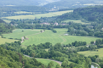 Fototapeta na wymiar Burgundy countryside scene, France.