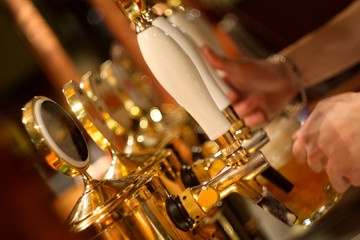 Fototapeta premium Tap of the beer in bar