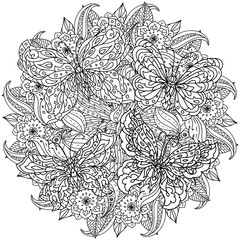 coloring book antistress style picture