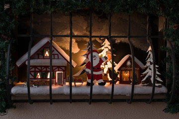 Obraz na płótnie Canvas Illuminated christmas crib