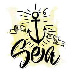 Sea. Vector illustration for a t-shirt.