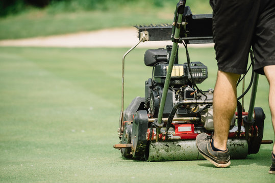 Golf course maintenance equipment,. Golf course maintenance equipment, greens mower