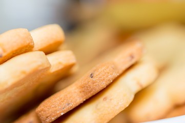 Homemade apricot jam Linzer close up