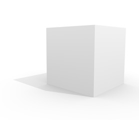 Blank box on white background