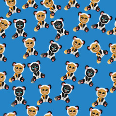 cat in panda costume