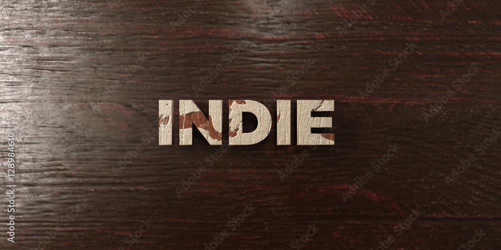 Fototapete indie - grungy wooden headline on maple - 3d rendered royalty free stock image. this image can be us