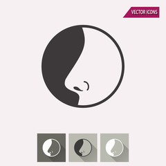 Nose - vector icon.