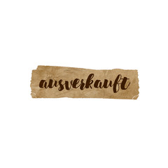 Sticker: ausverkauft