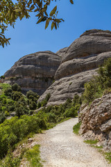 Obraz premium Montserrat mountains road, Spain