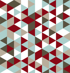 Abstract triangle seamless pattern, soft color. Vector illustration.