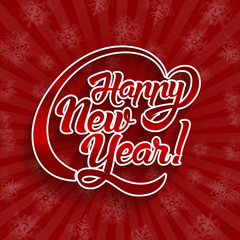 New Year greeting card text. 