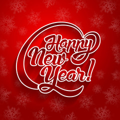 New Year greeting card text. 