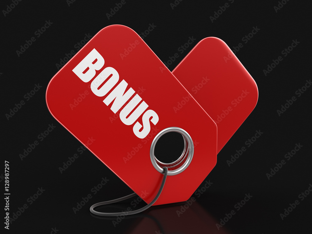 Poster label with bonus. image with clipping path