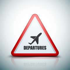Obraz premium Airport Departures Sign