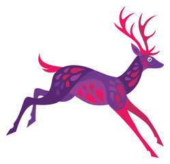 Stylized Running Deer