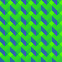 Seamless pattern with flat cubes. Abstract background in bright colors.