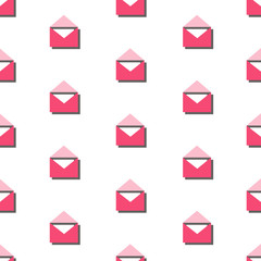 Seamless pattern emails, letters, directed upwards