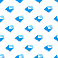 Seamless pattern emails, letters, directed upwards