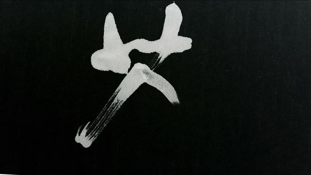 Handwriting of Chinese characters, "TEA"