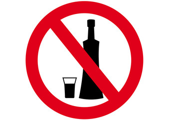 Schild Schnaps verboten