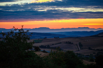 Sunrise in the early morning