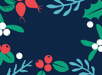 Vintage Merry Christmas And Happy New Year background.