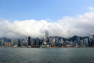 Naklejka premium Sea view in Hong-Kong 