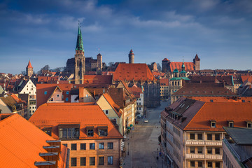 Naklejka na ściany i meble Nuremberg. Image of Nuremberg Alstadt during sunny day.