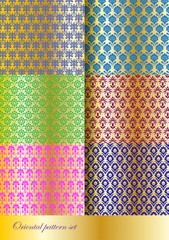 Vector illustration oriental pattern collection