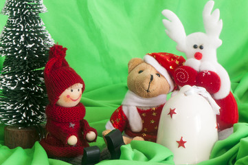 a Christmas puppets