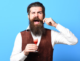 funny handsome bearded man