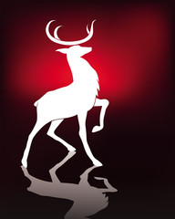 silhouette illustration of a deer