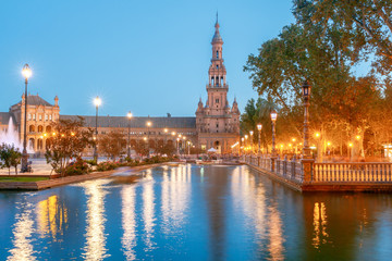 Fototapeta na wymiar Seville. Spanish Square.